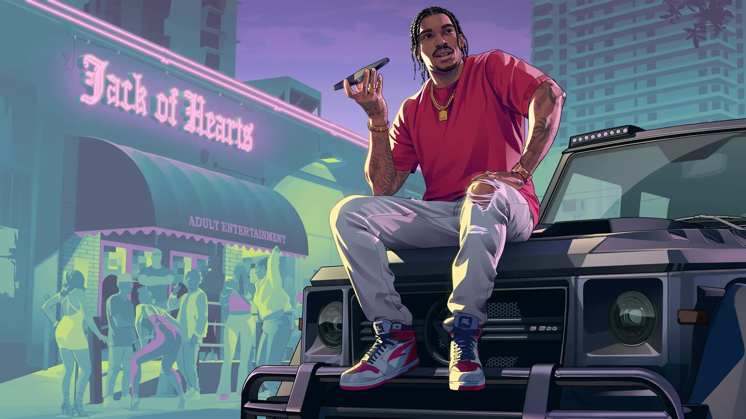 Arte oficial de GTA 6 com Dre'Quan Priest