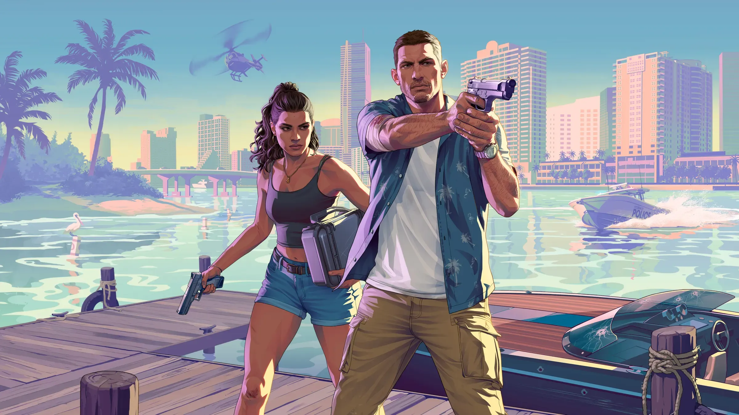 Arte oficial de GTA 6 com Jason Duval